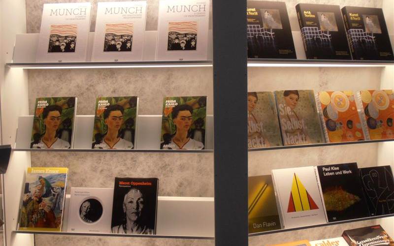 Artists’ monographs at the stand of a prominent art-books publisher.