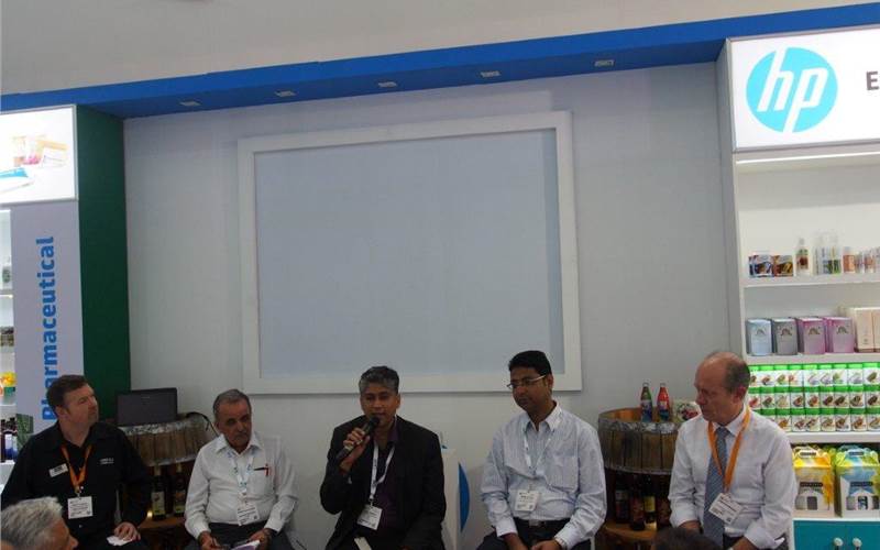 Christian Menegon along with Deepak Manchanda, associate director-business development, Firstouch Solutions, Biswajit Basu, head - packaging development, Reckitt Benckiser Health and Personal Care and Hitesh Shenoy, head - technical packaging ISC, China and Asia Pacific, GlaxoSmithKline Consumer Healthcare participated in a panel discussion to dissect the challenges faced by brands and the solution for getting the branding right each time