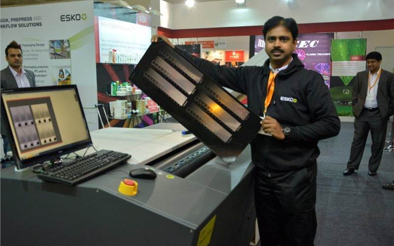 The Esko CDI Spark images the artwork on photopolymer plates