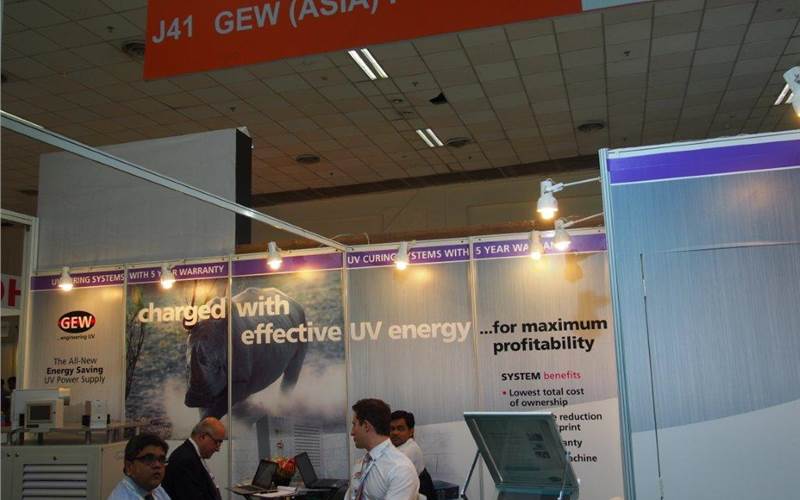 UV ink curing manufacturer GEW Asia launched its Rhino electronic power supply and Rhino Rack for UV printing systems at Labelexpo India 2014