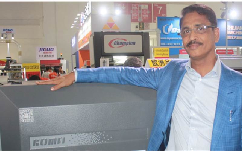 Afra Asianray Printing Equipment Trading launched Komfi Spotmatic 54, 3D UV varnishing machine. Ashlyn Antony of AFRA said the machine has the world’s best 3D resolution. Along with the new launch, the company displayed multiple products at the exhibition, including envelope machine, automatic case-making machine, automatic stitching machine, box forming machine, high speed laminator, paper cup manufacturing machine and others. AFRA has around 1,000 installations in India