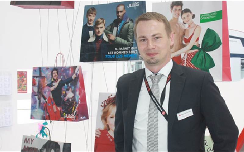 Andreas Sommer from sales department of Garant Maschinen, member of W&H Group, with solutions for paper and big bag manufacturing. He said the quality of the bags is at par and machines are also competitively priced