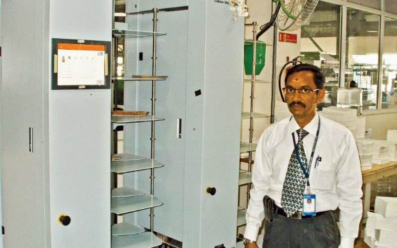 S Ravichander, GM, Chennai-based Green Pearl Publications says speed and efficiency of the kit has reduced manual work and shored up finishing tasks.