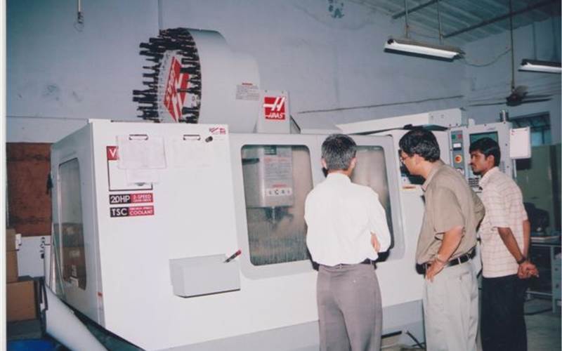 Autoprint’s first CNC machine at the R&D centre. At present Autoprint has six CNC machines