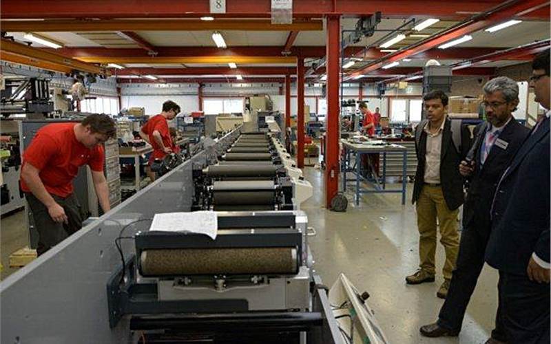 Presses being assembled on the floors of the MPS plant.