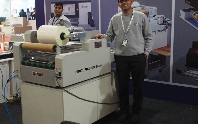 Gurgaon-based post-press specialist Paper Bind displayed a fleet of equipment. “The Protopic lamination machine from GMP is surely a show stealer,” said Anuj Mehta, director, Paper Bind. The machine was showcased in India for the first time at the Printpack 2013.