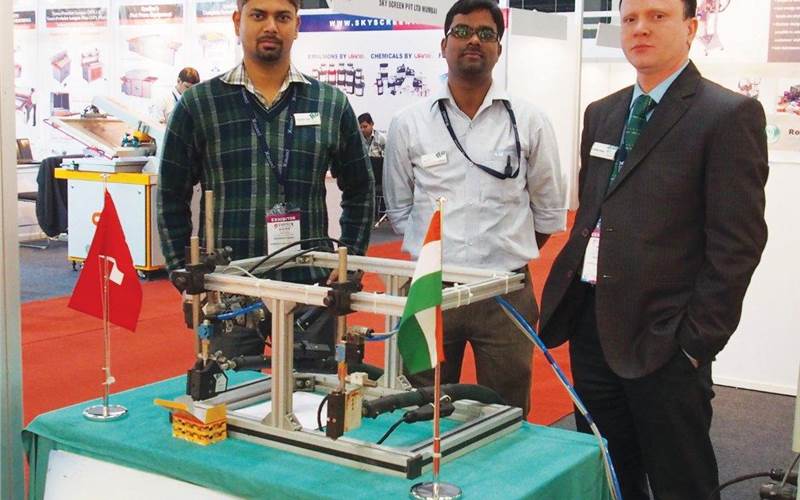 Robatech India showcased hotmelt gluing solution for packaging segment and cold glue solution for newspaper segment. It has recently installed the cold glue solution at Dinamalar’s Coimbatore unit. The system at Dinamalar is a 32-page system and runs at 300 m/min.