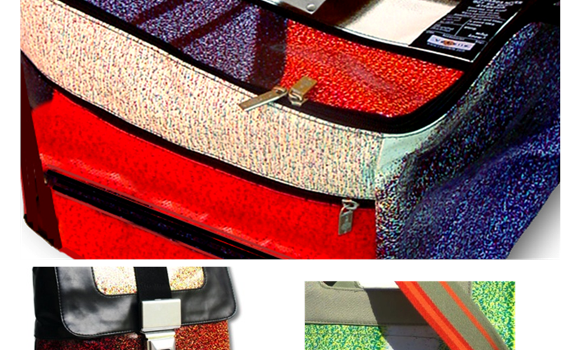Vinyl billboards are used nationwide as temporary banner advertisements and are usually discarded into landfills. The US-based Vy & Elle collects these vinyl billboards and repurposes them to make attractive bags.