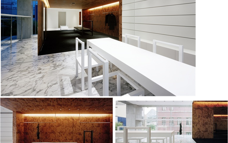 Nendo re-branded a product called Rebondir with mutant material. It provided granite finish on wood and wood finish on granite thereby toughness of granite is available on wood and softness of wood is available on granite.