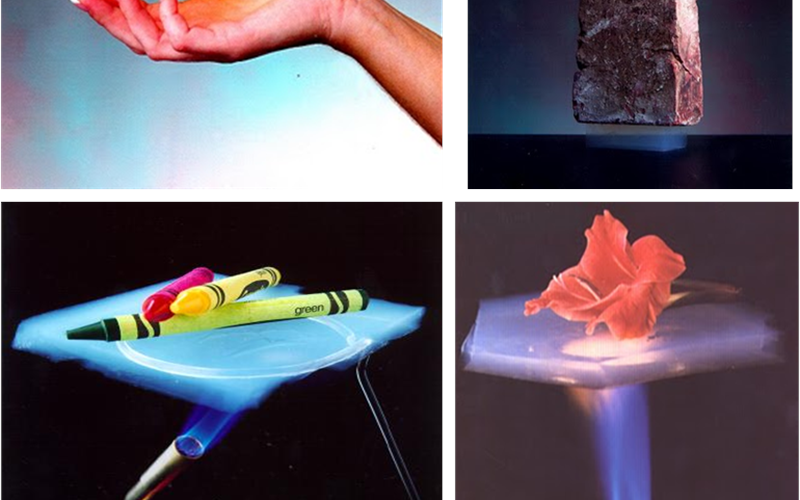 Aerogel is a low-density solid-state material derived from gel in which the liquid component of the gel has been replaced with gas. It is a fantastic insulator. It is nicknamed as frozen smoke, solid smoke or blue smoke due to its semi-transparent nature and the way light scatters in the material.