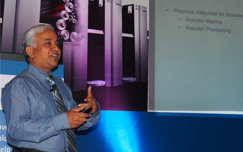 Ashokan explains the 90:50:50 principle of Anicolor. He said, “90% less make-ready sheets. The anilox inking system eliminates the need to adjust the ink keys to match colours, therefore, 50% faster makeready. The above two results in 50% more productivity."