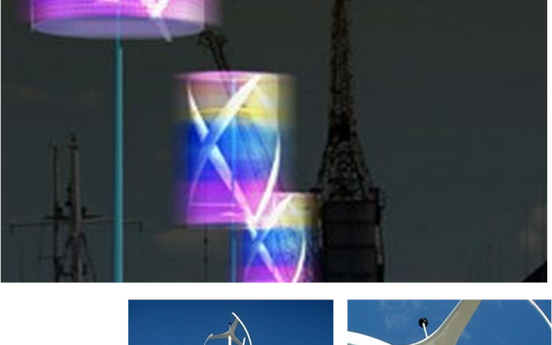 A renewable energy display was developed for remote areas where power systems are not accessible. The mechanism can rotate and generate electricity