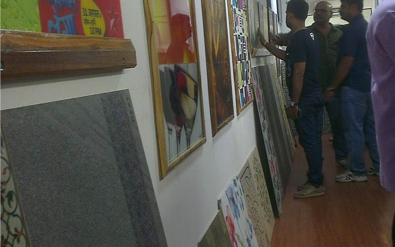 There was print on wood and on acrylic, print on glass and on ceramic. There was print in gold and print with multiple hues. Print in large size and the smaller prints. There was all of it