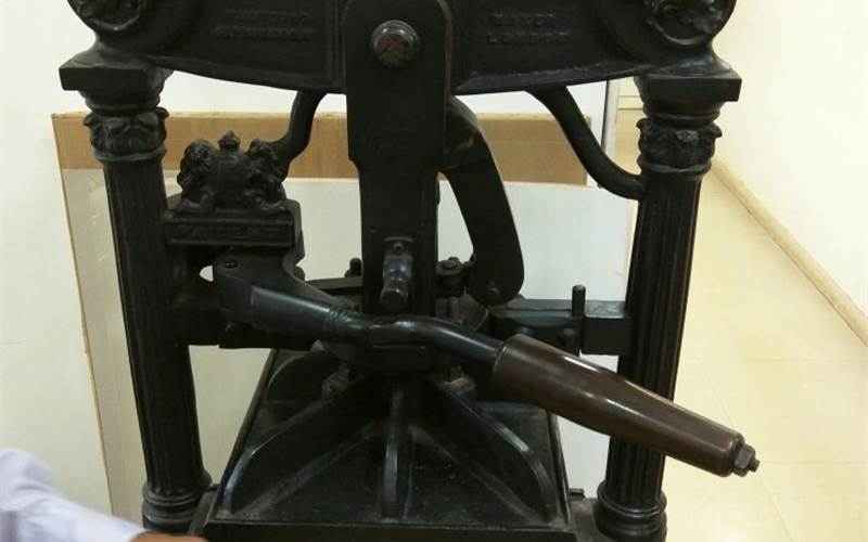 Another antique collector's item at Jak; a stone lithography press
