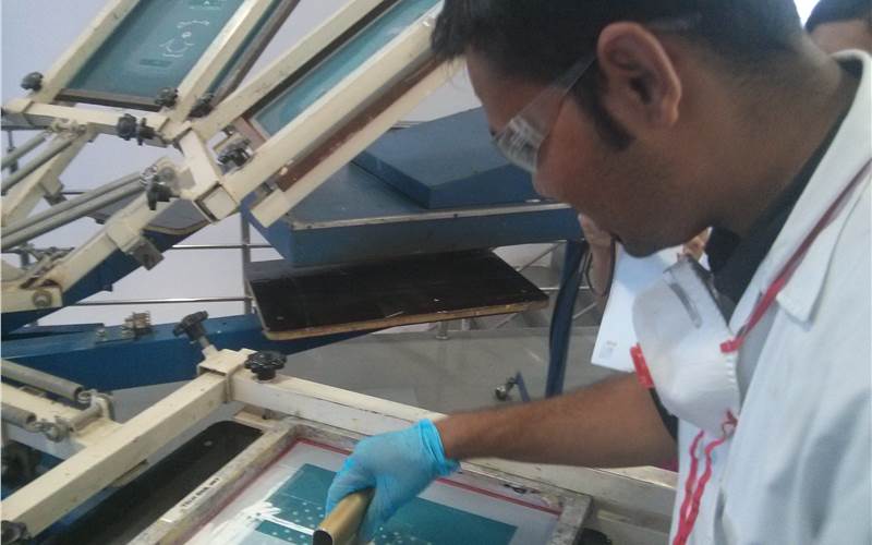 Magic of screen printing at the Sericol ink factory near Pune