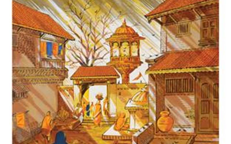 Natu Mistry: Virasat???
The original: The detailing of day and night, the elements around and the soft colours bring to the fore rich cultural heritage of IndiaTech-specs: The length of run was 45 days (with separation and printing) for creating 300 editions. The serigraphs has over 41 tones of colours /screens. The paper used in this serigraph is Natural Evolution White, 280gsm. Mesh 120 and 140 (polyester)