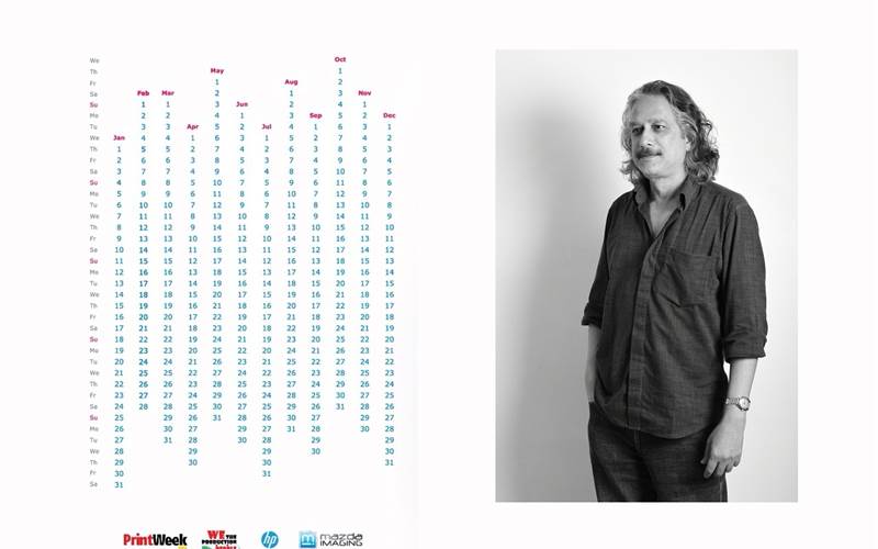 Each of the participant in the Print Yatra took home an Indigo 10000 print. This is Shireesh Sabnis of Publicis in the customised Mazda calendar