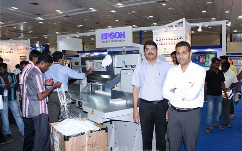 Proteck’s strategy for the exhibition saw the manufacturer displaying their paper cutting system which includes the guillotine, jogger and the pile-lifter for the first time at the show