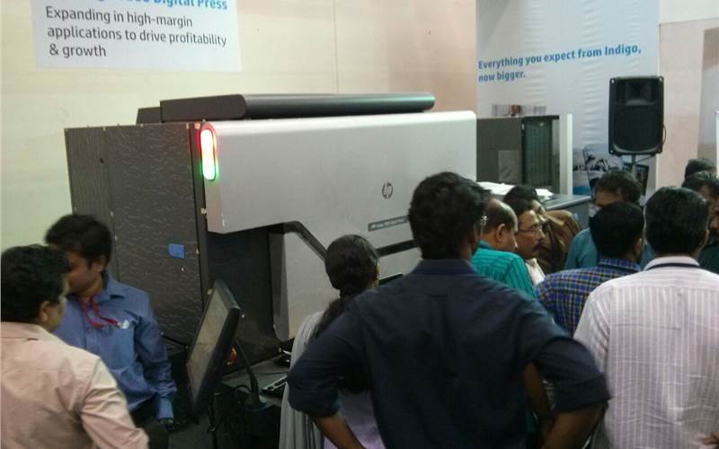 The HP Indigo 7800 at the show. Will it be as successful as the 5500 in the photo album segment?