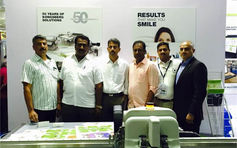 Esko showcased the Kongsberg V20 cutting table which saw sale to a top player in Chennai