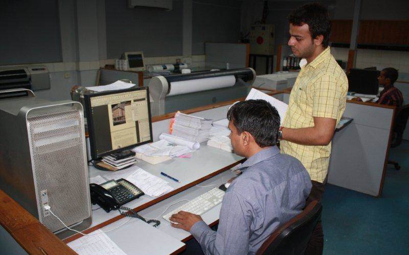 This happens in three stages: typesetting, checking for font size and other formatting details and finally, making corrections, if any