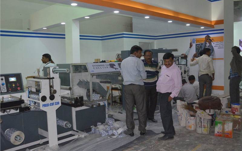 PGI Technologies (G-25), formerly Precise Graphics, will launch a three-colour flexo press with a web-width of 330. It will also launch Precicut 330 (in the picture) with turret rewinder, a rotary die-cutting machine with a web width of 330mm