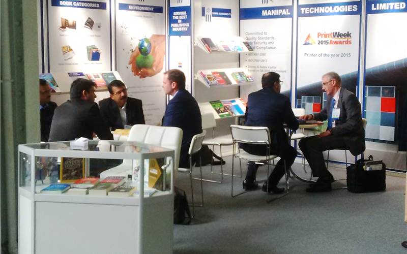 The Manipal stall | The PrintWeek India Printing Company of the Year 2015, Manipal Technologies, is another company, which is into every aspect of printing. The Manipal-headquartered giant, with factories and operations all over India, epitomises everything solid about the Indian print industry – charismatic leaders, and a professional team backed by technology and best practices