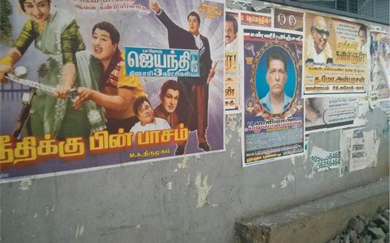 Post show: a peek at a typical Chennai wall which shows off print prowess