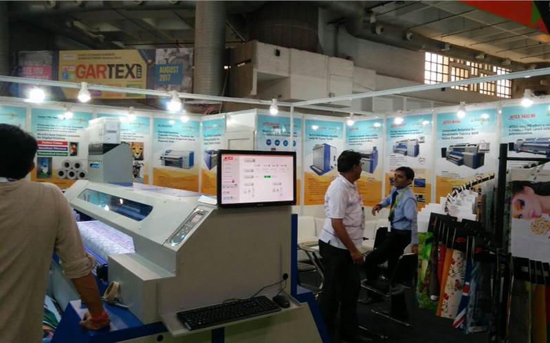 The Mtex kit at the Arrow Digital stall. Ahmedabad-based Arrow also handles EFI, Reggianni, Jetrix