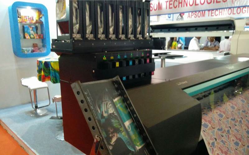 The Texart dye sublimation printing press from Roland at the show. Roland has an installation base of 50 in India