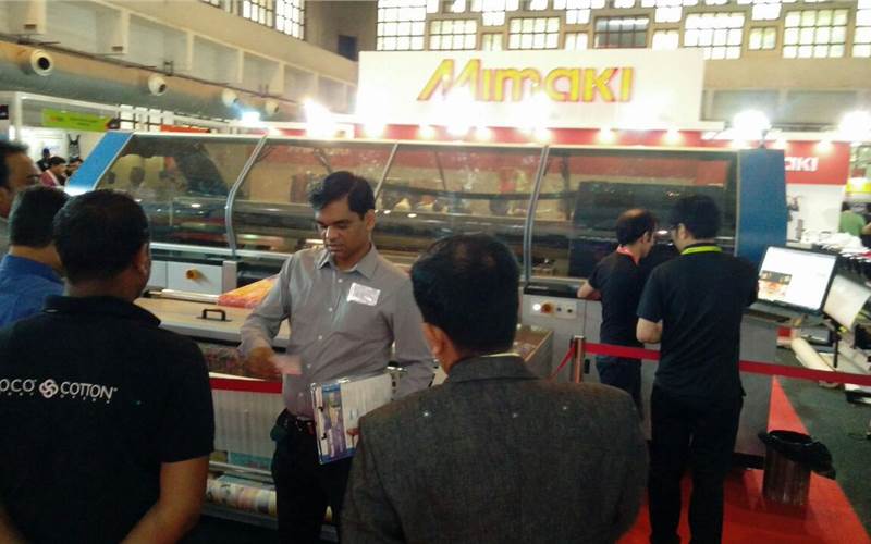 Japanese manufacturer Mimaki showcased its TX300P model of wide format printers