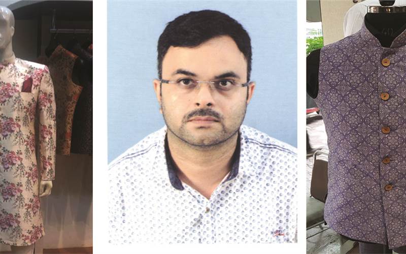 Manoj Daga of Casual Fashions with print samples