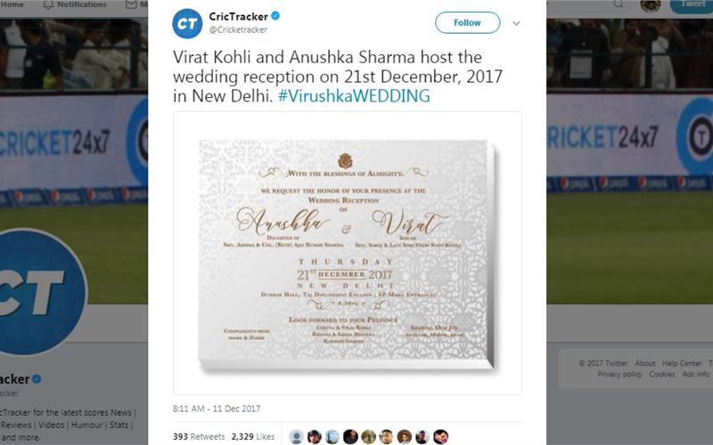 The invitation card too gets a spotlight