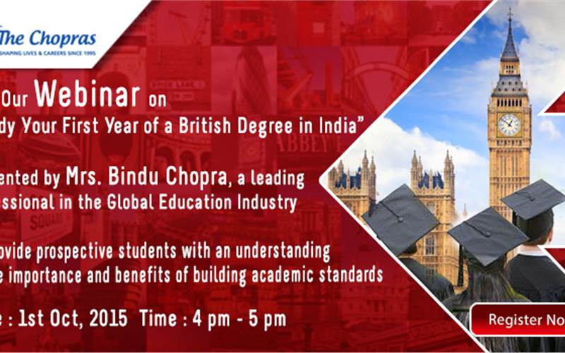 The Chopras Webinar to Study 1st Year of UK Degree in India