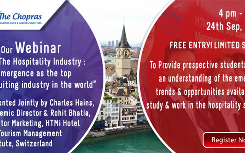 Online Webinar to Explore Opportunities in Hospitality Industry