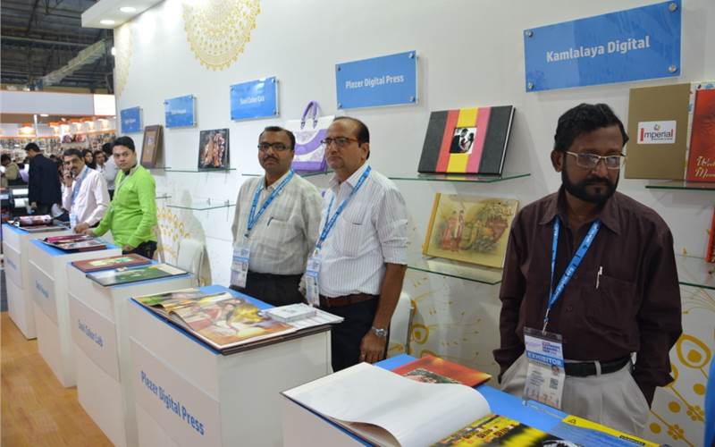 Top HP customers from across India showcasing their photo album products at the HP booth