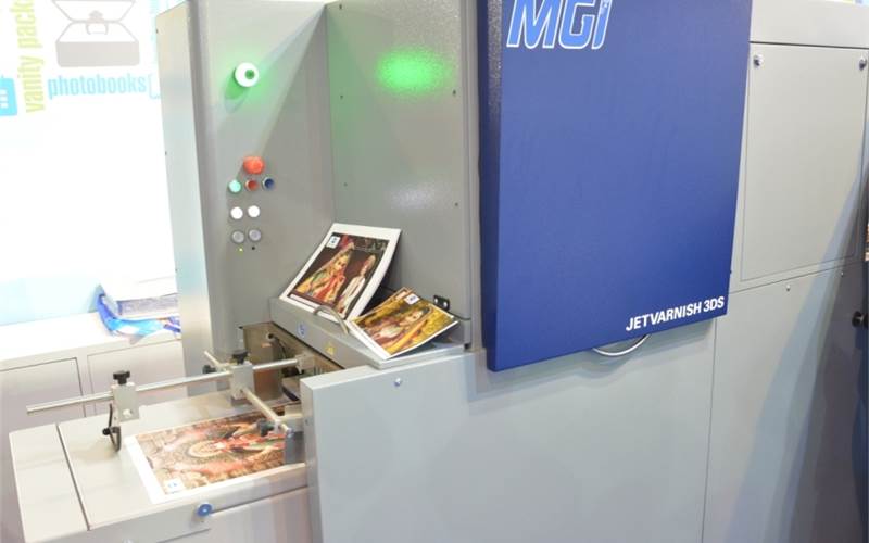 Jetvarnish 3DS has digital spot UV coating on different page sizes from A4 to 36.4x104cm