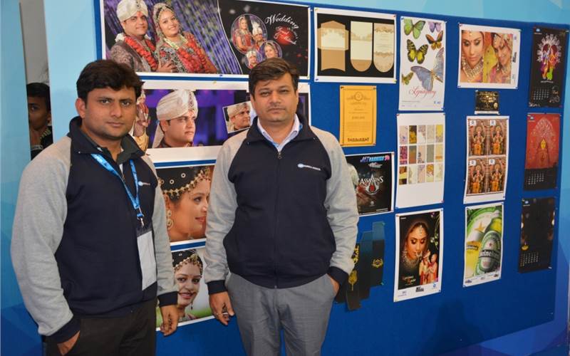 Konica Minolta showcased the Jetvarnish 3DS along with its popular Bizhub