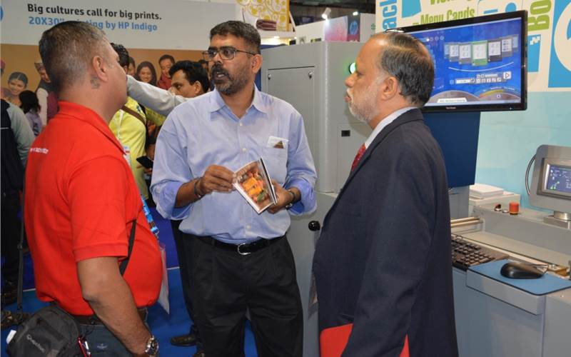 Team TechNova at the Konica Minolta stall. TechNova is one of the dealers for KM's bizhubs in the Indian market which have ensured more than 400 installations in the past 12 months