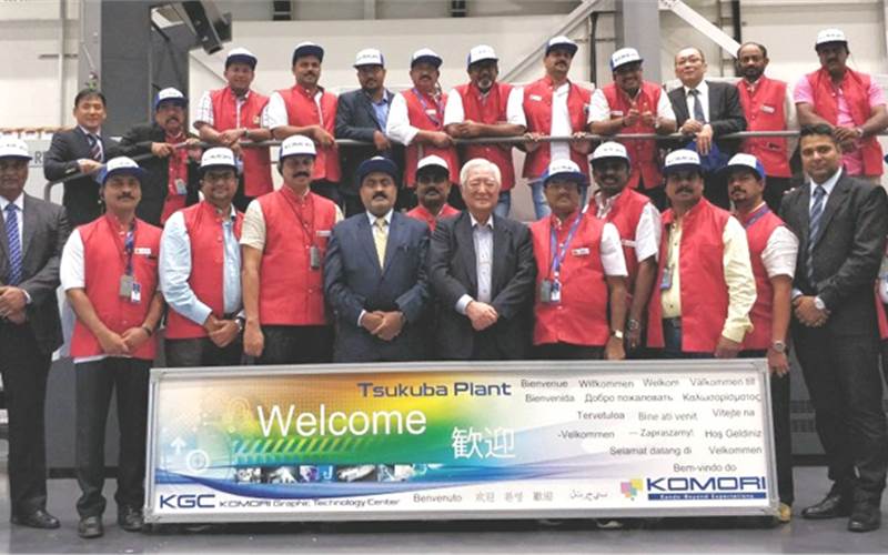 KMPA team with Yoshiharu Komori, chairman and CEO of Komori