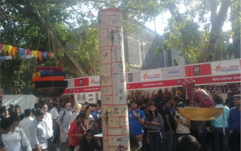 Print installations at the Kala Ghoda Art Festival