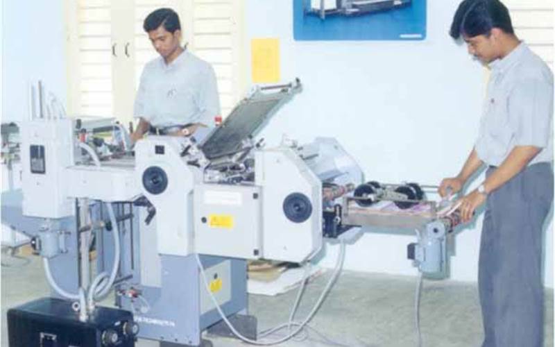 The Stahl folding machine.