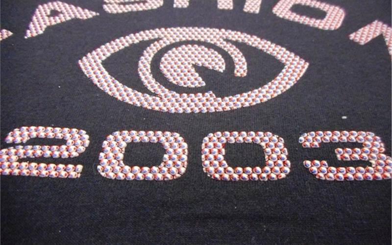 3D effect on the textile can be achieved too with these inks