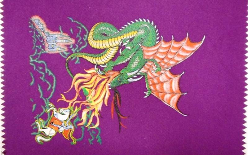 The image shown is created by a PVC-free phthalate free plastisol print.
          Number of colours: seven
          Ink system: Texopaque pioneer OK