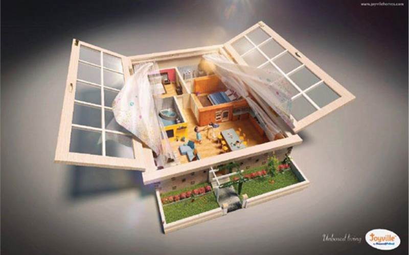 Joyville Homes by FCB Ulka  |  The campaign highlights amenities at Joyville Howrah, with top-views of the property. Joyville Homes, an affordable housing com¬pany, carries a ‘Live To Grow’ tagline that this campaign aligns with.