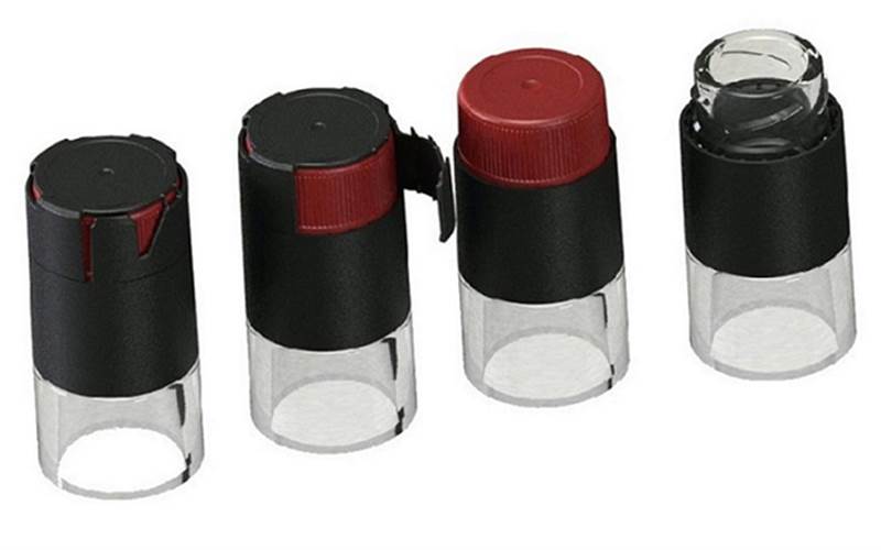 A two-part Uber plastic cap - anti-counterfeiting composite closures