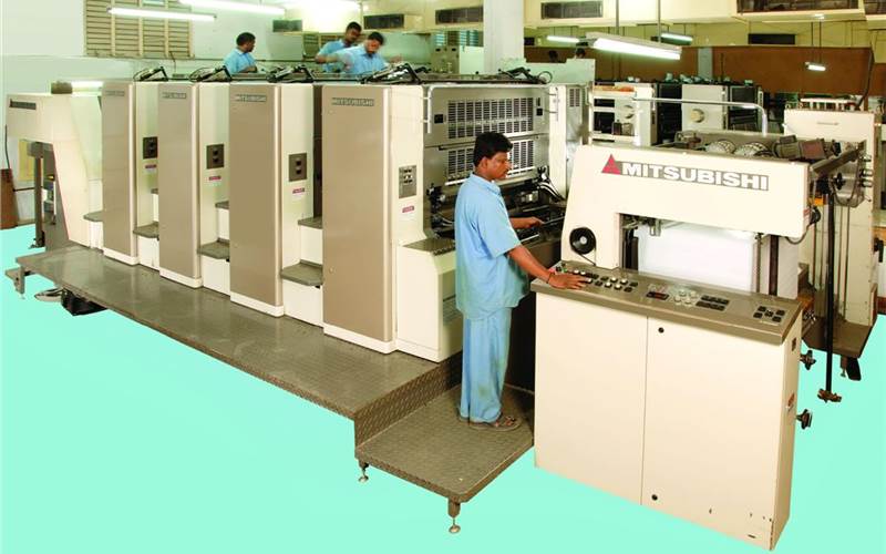 The raft of printing machines includes brands like Mitsubishi, Heidelberg and Komori.