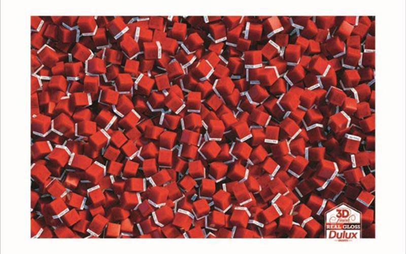 Dulux by Taproot Dentsu  |  A simple idea to showcase 3D texture-based paints. Swatches of colour were showcased as 3D blocks, with a texture that resembles real things of the colour they are based on.