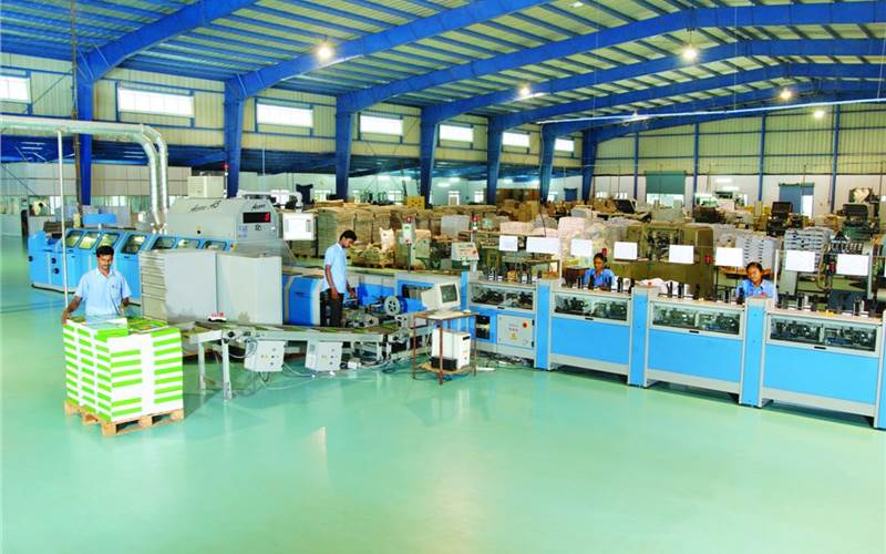 The Acoro A5 is a 20-clamp binder with in-line trimmer, which operates at 6000 imp/hr