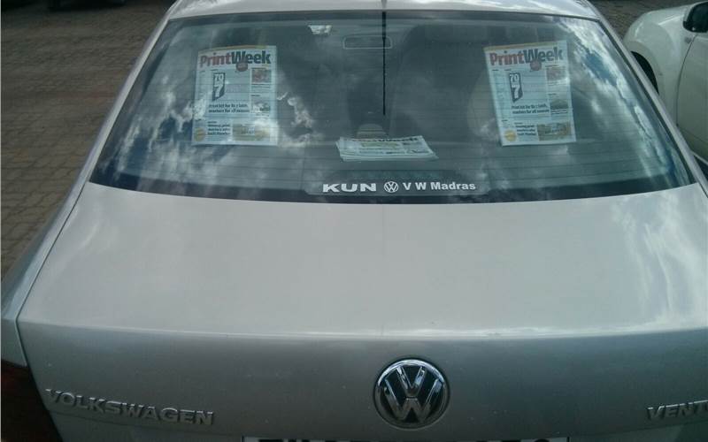 Pleasant surprise: PrintWeek India copies at the back of a car in a Chennai parking lot